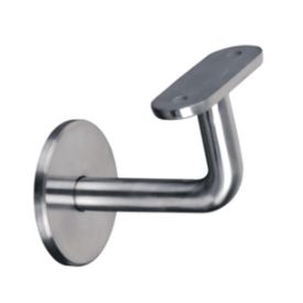 SUPPORT INOX 304L À SCELLER POUR MAIN COURANTE – FIXATION SUR PLAT