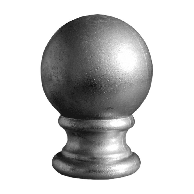 BOULE ALUMINIUM FILETAGE M8 POUR ORNEMENT Ø55 OU Ø70 – FONTE ALU