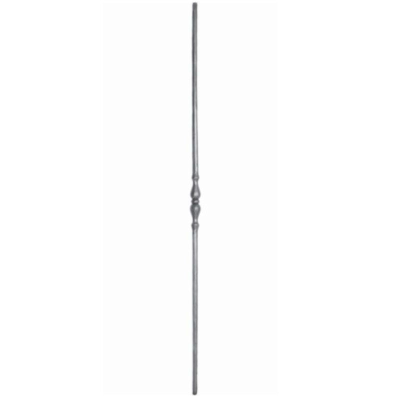 Barreau forgé décor central acier grenaillé hauteur 1000 mm