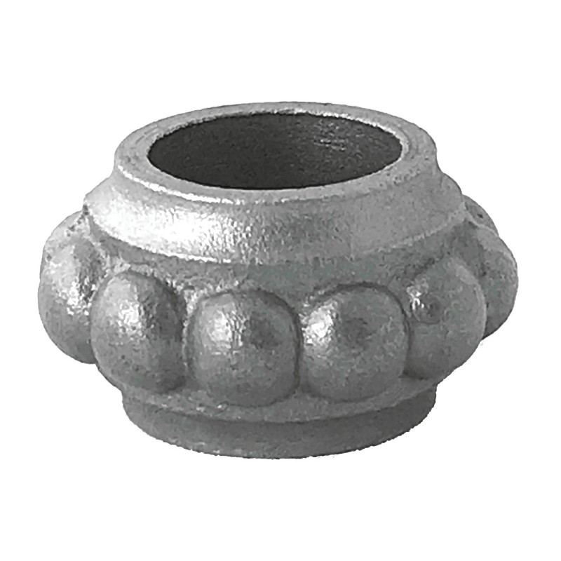 Manchon décoré rond en fonte grise avec vis de blocage intégrée