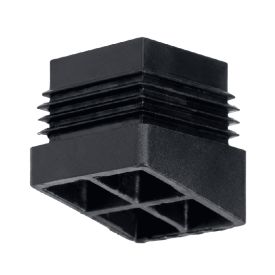 EMBOUT CARRÉ INCLINÉ 30x30 MM – PATIN ÉPAIS PEBD NOIR POUR PLAN INCLINÉ