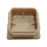 EMBOUT PATIN FIN POUR TUBE CARRÉ 40X40 BEIGE GRIS RAL 1019 – PEBD