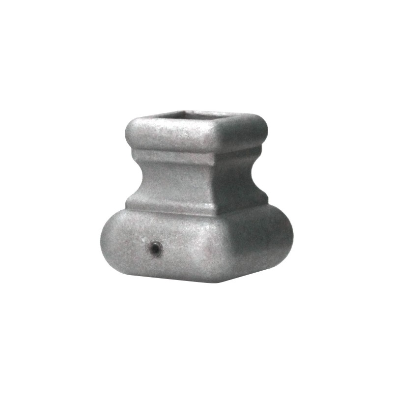 Manchon carré décoratif en acier moulé galvanisable avec vis de blocage