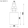 Galet en nylon pour portail coulissant- Ø40mm-Longueur 60 mm