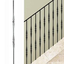 Barreau fer rond double motif Ø14/16/18 mm – Longueur 1000 à 1150 mm