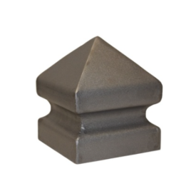 Couvre poteau acier pointe diamant H140 pour tube carré 100x100 ou 120x120 mm