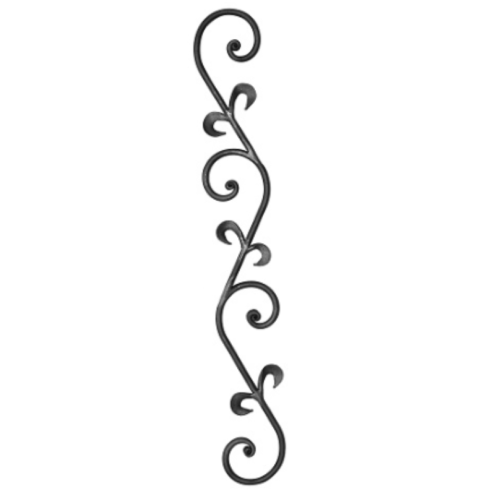 Décor portail 900x130 mm en acier rond Ø12 mm à souder