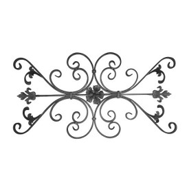 Panneau décoratif 1010x540 mm en fer plat 20x8 mm grenaillé avec rosace centrale