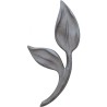 Feuille décorative en acier moulé double face 125 mm brute de fonderie