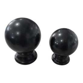 Sphère creuse acier thermolaqué noir mat RAL9005 Ø70 ou Ø90 mm taraudée