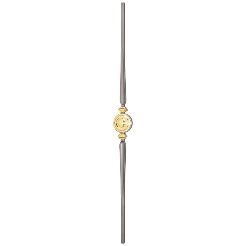 Barreau escalier laiton poli 1070 mm finition vernie intérieur