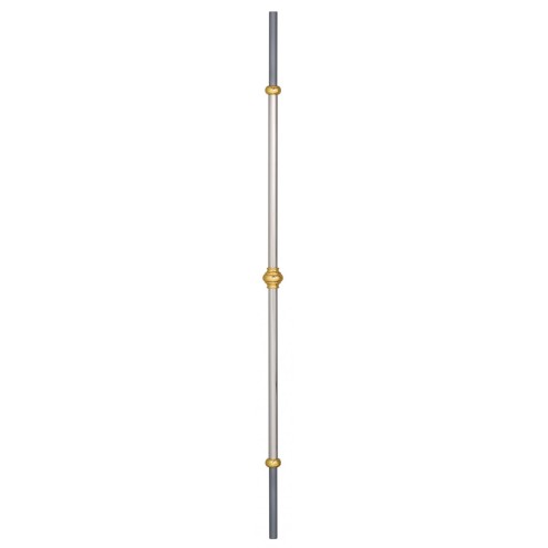 Barreau laiton inox bicolore 900 mm rond 14 mm intérieur