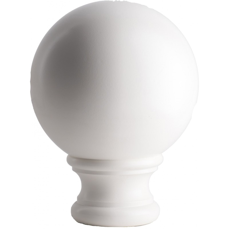 Tête de départ boule carbone lisse blanc Ø100 mm taraudé M10
