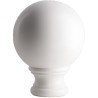 Tête de départ boule carbone lisse blanc Ø100 mm taraudé M10