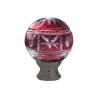 Boule départ rampe escalier cristal rouge ø100 – socle laiton