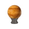 Boule de départ Onyx Brun Ø95 mm – Socle laiton poli ou doré