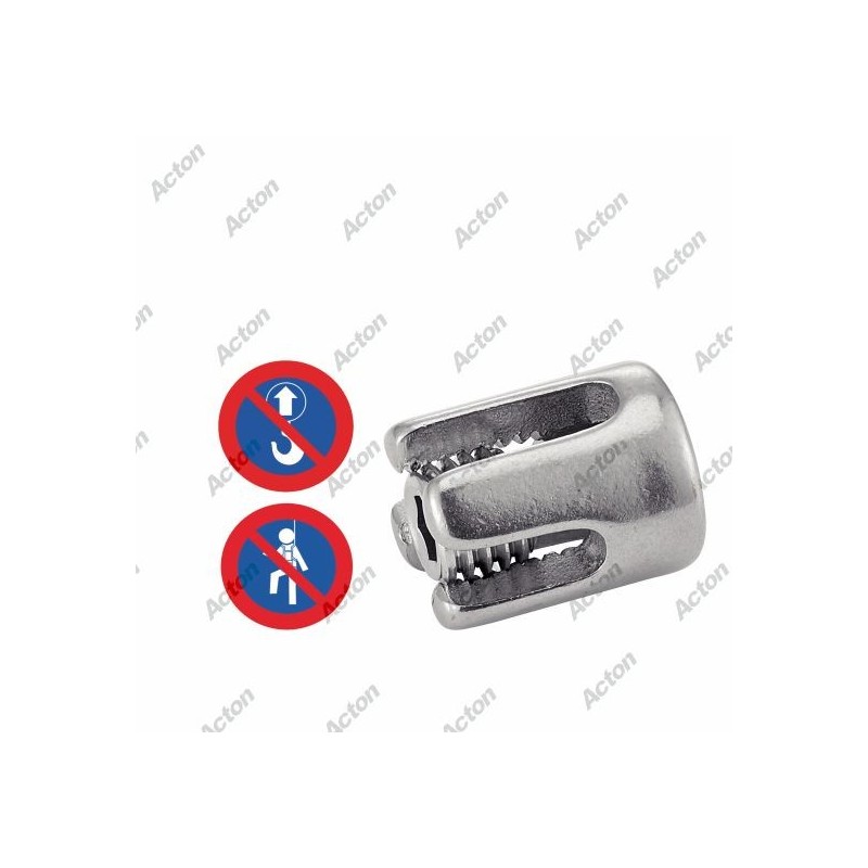 SERRE-CÂBLE CROISÉ INOX 316 – VIS STHC À BOUT PLAT – POUR CÂBLES Ø3 À Ø6 MM