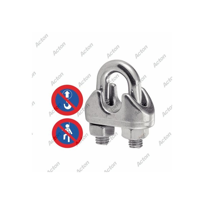 SERRE-CÂBLES À ÉTRIER INOX 316 SEMELLE FORGÉE Ø3 À Ø12