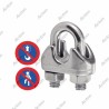 SERRE-CÂBLES À ÉTRIER INOX 316 SEMELLE FORGÉE Ø3 À Ø12
