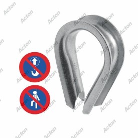 COSSE-CŒUR LÉGÈRE ACIER INOXYDABLE POUR CÂBLE Ø2 À Ø36