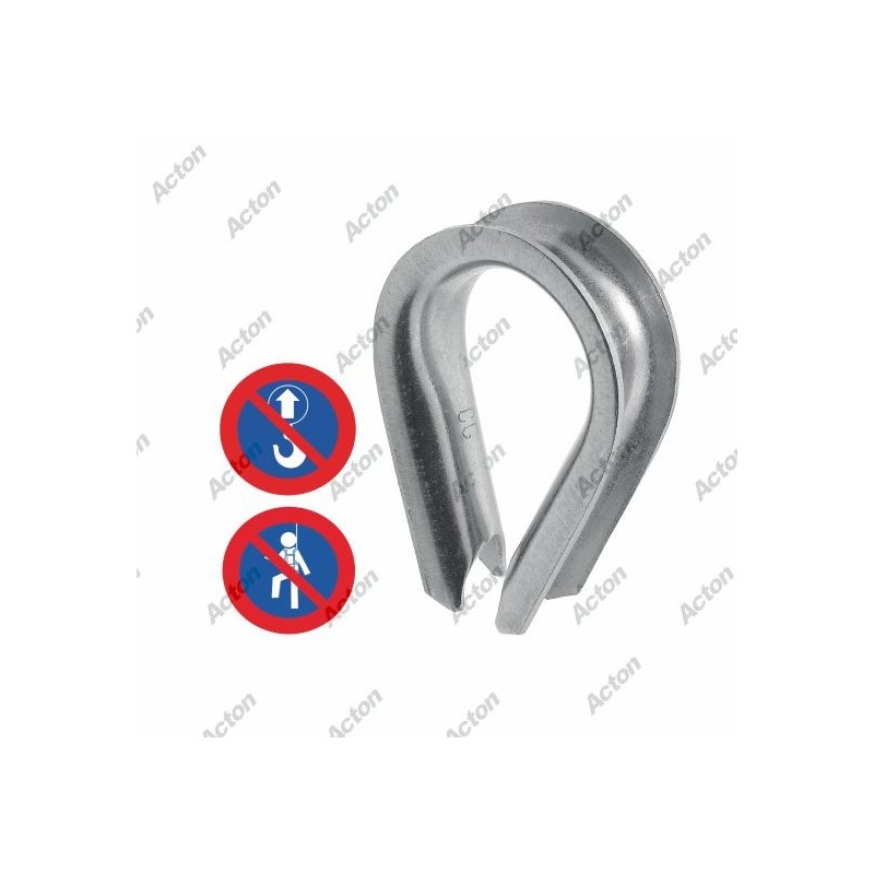 COSSE-CŒUR LÉGÈRE ACIER INOXYDABLE POUR CÂBLE Ø2 À Ø36