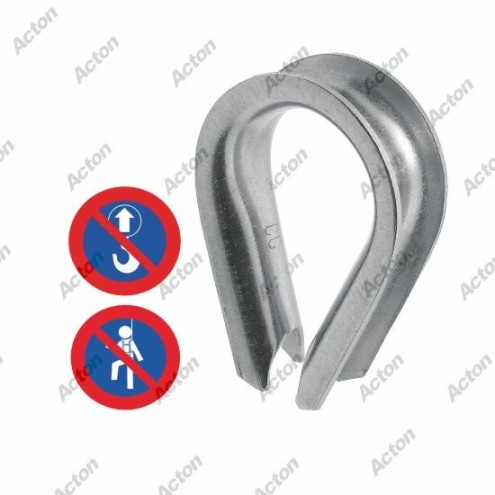 COSSE-CŒUR LÉGÈRE ACIER INOXYDABLE POUR CÂBLE Ø2 À Ø36