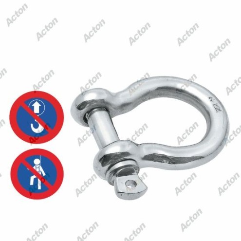 Manille lyre en inox 316 pour amarrage, mouillage et accastillage marin