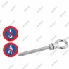 PITON À ŒIL FILETÉ AVEC ÉCROU EN INOX A4 – DE 6 MM À 12 MM