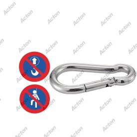 Mousqueton pompier en inox 316 pour fixation rapide et accastillage nautique