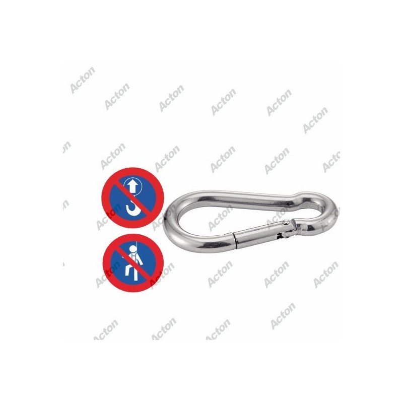 Mousqueton pompier en inox 316 pour fixation rapide et accastillage nautique