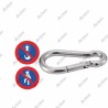 Mousqueton pompier en inox 316 pour fixation rapide et accastillage nautique