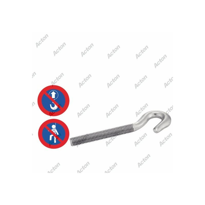 CROCHET FILETAGE MÉTRIQUE INOX A2 – DIAMÈTRES 6 MM À 12 MM