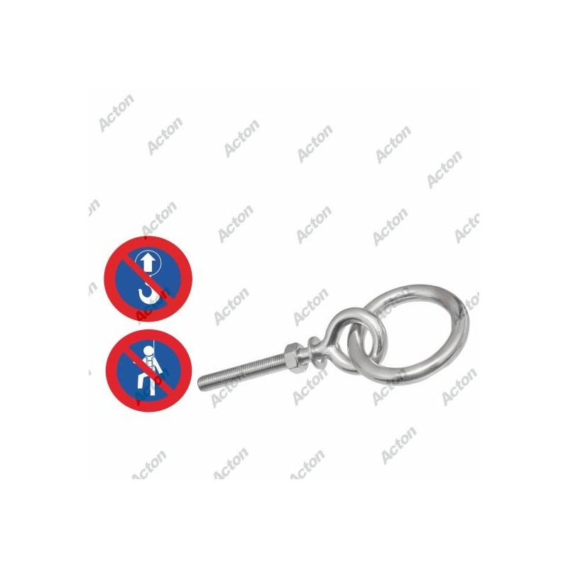 ANNEAU ÉCURIE INOX 316 LONGUEUR 60 à 150 ÉCROU Ø6 à Ø12 m1629