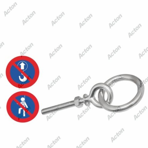 ANNEAU ÉCURIE INOX 316 LONGUEUR 60 à 150 ÉCROU Ø6 à Ø12 m1629