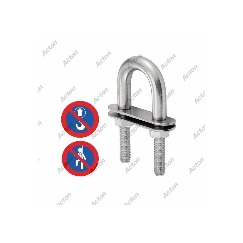 ÉTRIERS AVEC PLATINES INOX A4 POUR TUBES M4 À M12 M3420