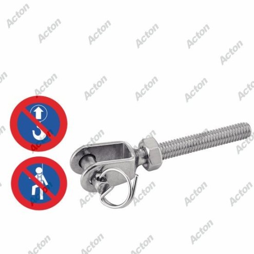 Embout fileté à chape soudée inox A4 petit modèle pour câble de garde-corps