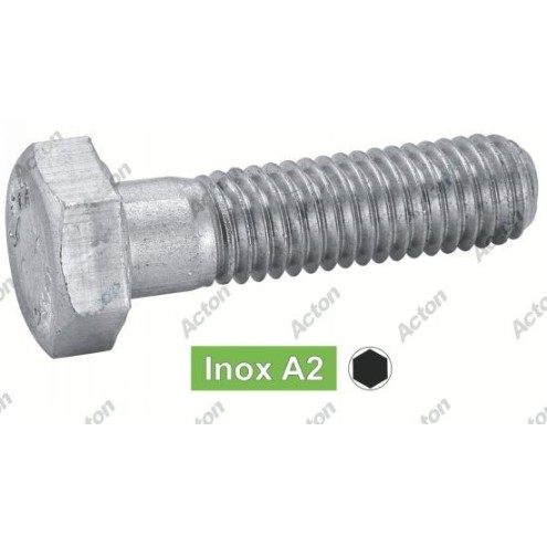 Vis tête hexagonale inox A2 DIN 931 – filetage partiel – de M5 à M24