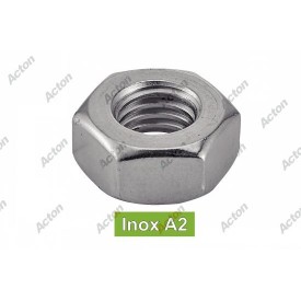 ÉCROU H INOX A2 OU A4 DIN 934 ISO 3506-2 M1,6 À M45 M7102