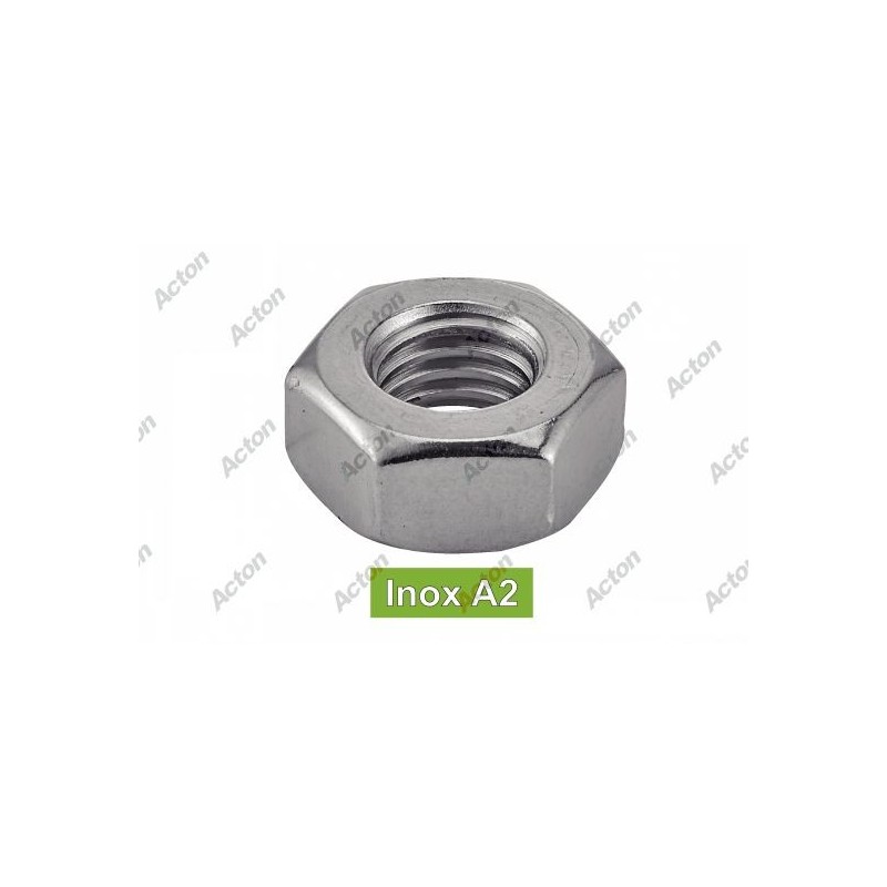 ÉCROU H INOX A2 OU A4 DIN 934 ISO 3506-2 M1,6 À M45 M7102