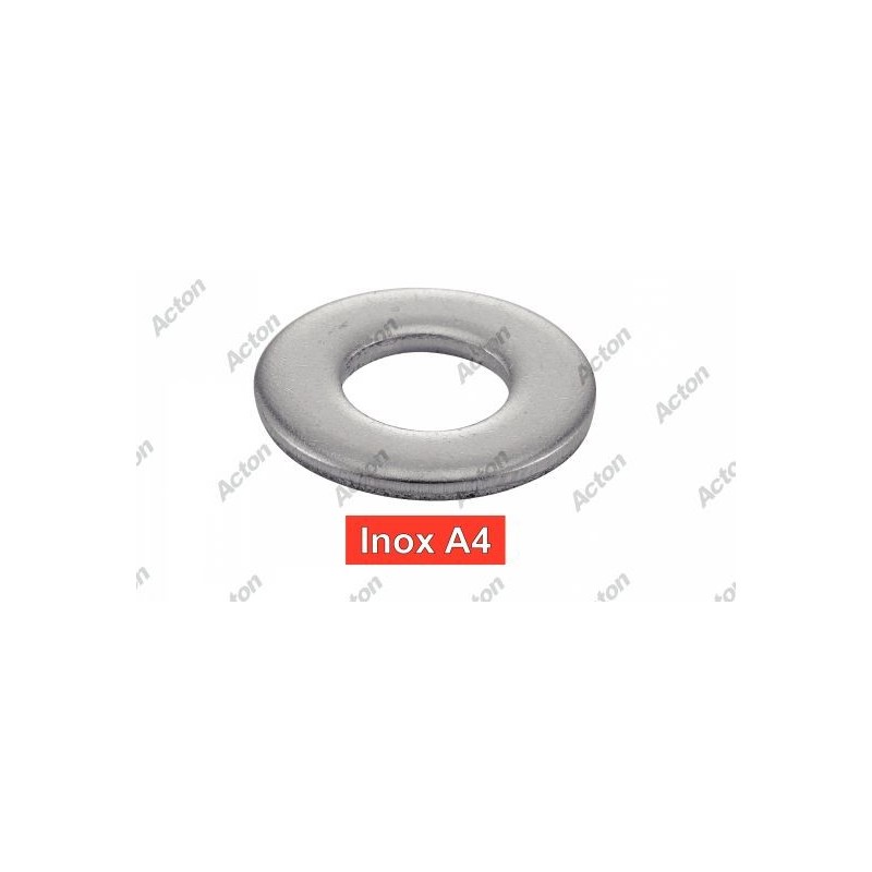 RONDELLE INOX A4 PLATE DIN 125 A DIAMÈTRE 2 À 36 MM M7113