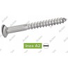 Vis bois inox A2/A4 – tête fraisée bombée fendue – DIN 95 – usage menuiserie