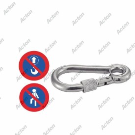 MOUSQUETON À ŒIL AVEC VIS DE SÉCURITÉ INOX Ø5 À Ø12 M3421