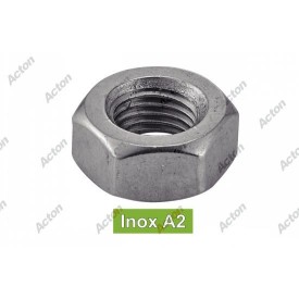 ÉCROU HEXAGONAL INOX A2 PAS FIN – DIN 934 – M8 À M36