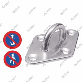 PONTET SUR PLATINE DIAMANT EMBOUTI ET SOUDÉ - INOX A2