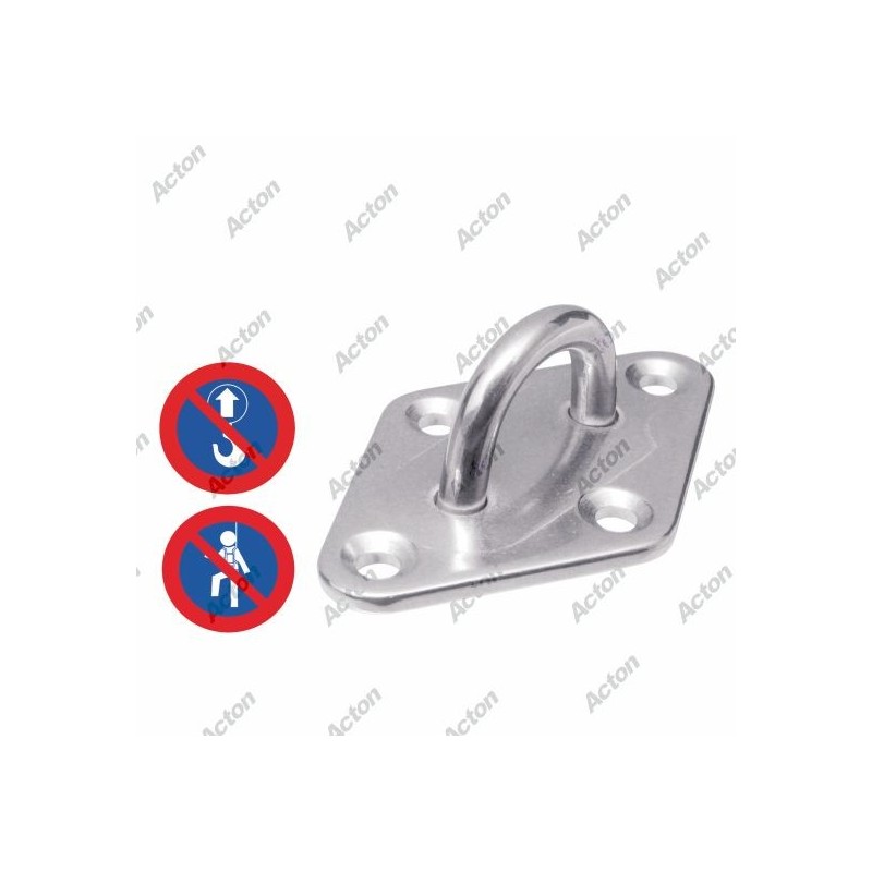 PONTET SUR PLATINE DIAMANT EMBOUTI ET SOUDÉ - INOX A2