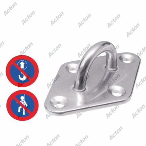 PONTET SUR PLATINE DIAMANT EMBOUTI ET SOUDÉ - INOX A2