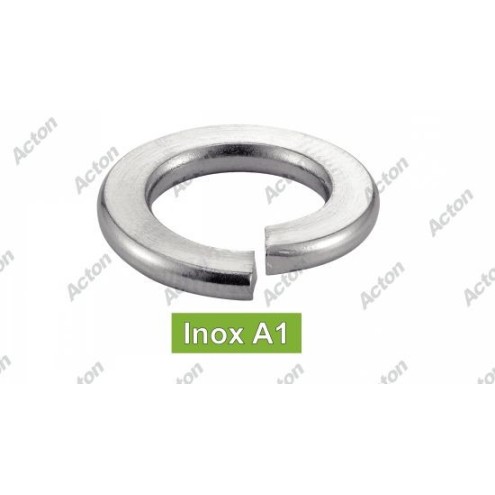RONDELLE ÉLASTIQUE GROWER INOX A1 – DIN 127 B – Ø2 À Ø48