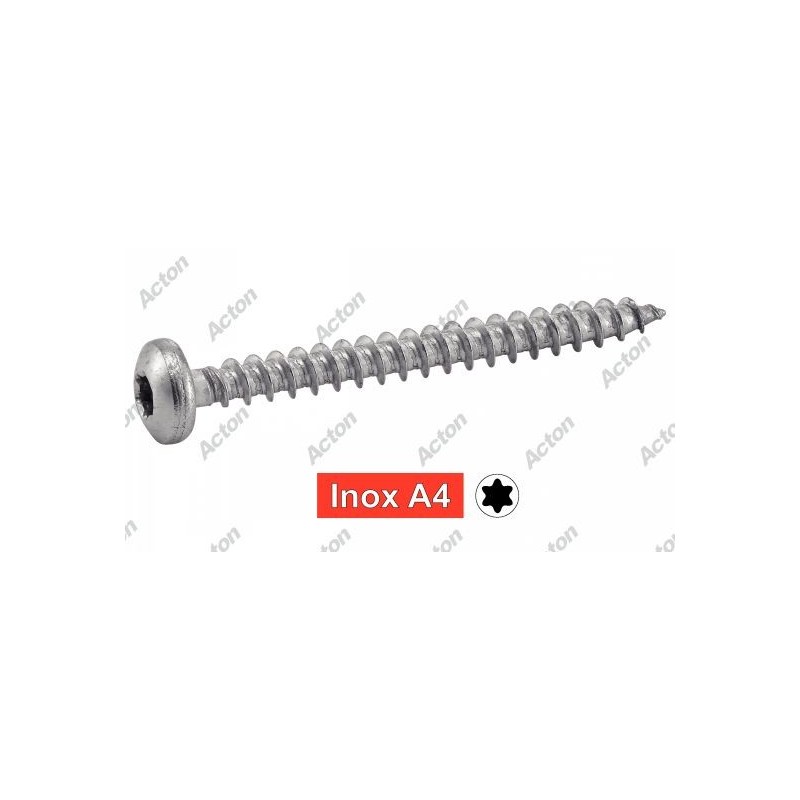 VIS BOIS AGGLOMÉRÉ – TÊTE CYLINDRIQUE SIX LOBES – INOX A4