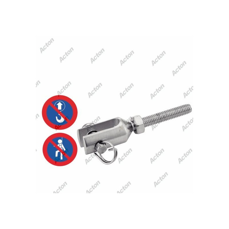 EMBOUT FILETÉ À CHAPE USINÉE PAS À DROITE OU GAUCHE PETIT MODÈLE INOX A4 – TERMINAISON COMPACTE