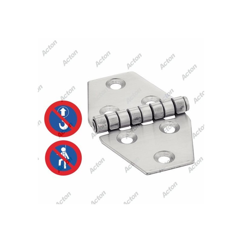 CHARNIÈRE TYPE D – INOX A2 – USAGE FIXATION